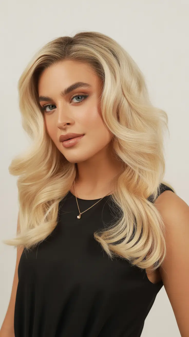 Formal Hairstyles Winter 2025-2026 Guide Golden Blonde Waves with Volume