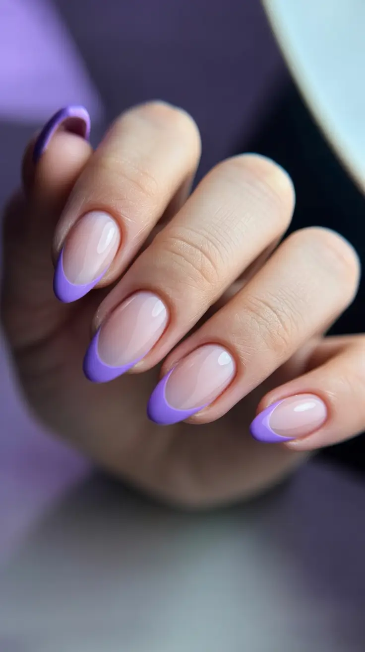 French Nail Ideas for Winter 2025-2026 Lavender Icing