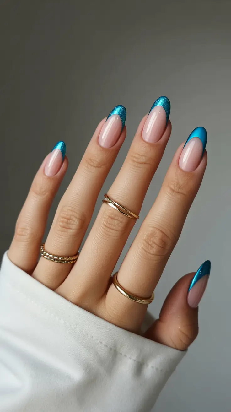 French Nail Ideas for Winter 2025-2026 Arctic Jewel