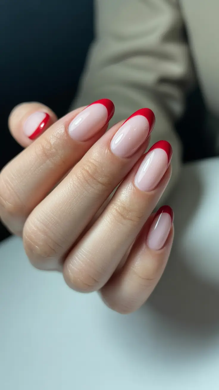 French Nail Ideas for Winter 2025-2026 Crimson Silk