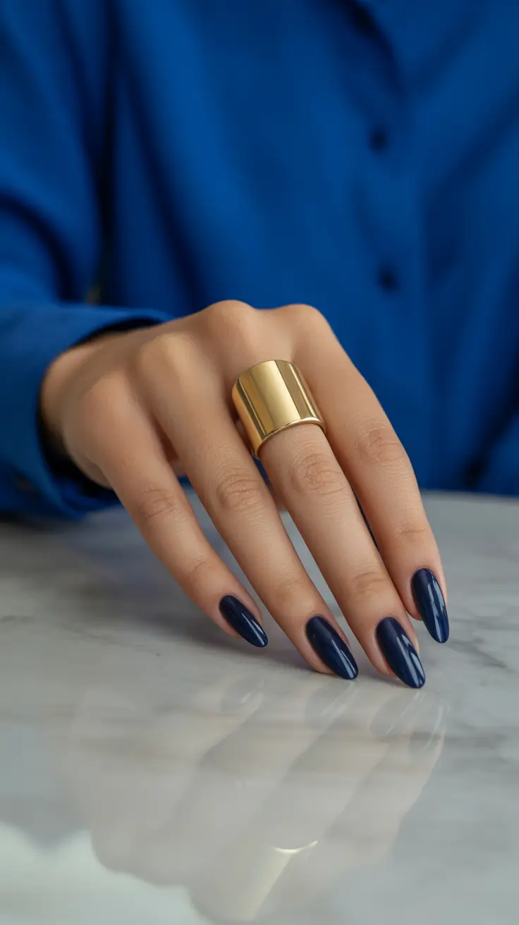 Fresh Almond Nail Inspiration Winter 2025-2026 Midnight Elegance