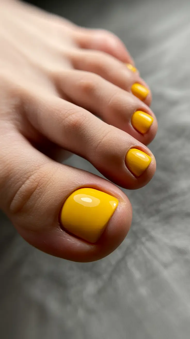 Modern Toe Nail Ideas for Winter 2025-2026 Golden Honey Pop