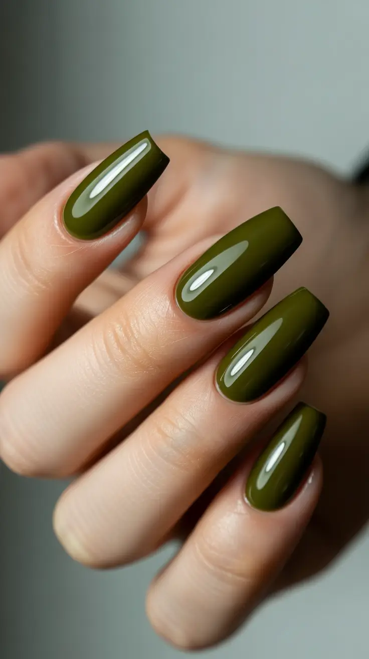 Nail Colors for Winter 2025-2026 Olive Luxe