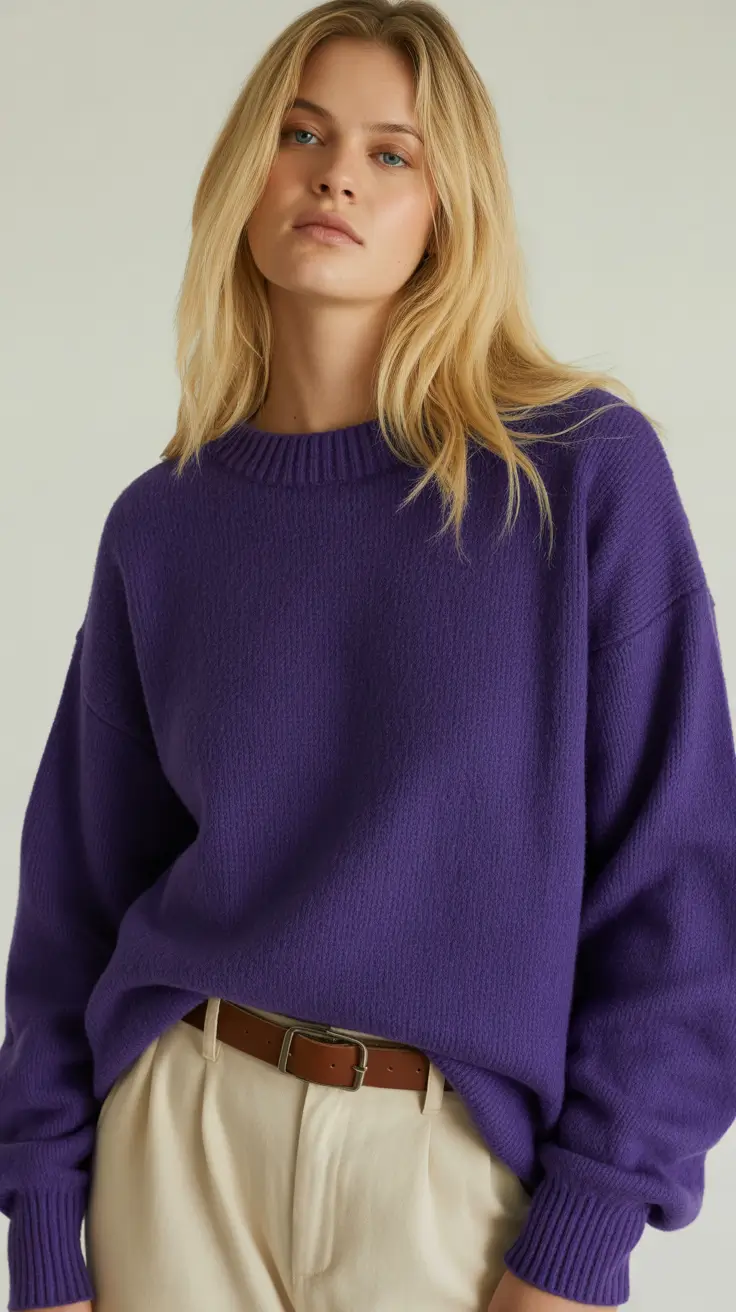 old money outfits for women 2026 The Cashmere Code in Purple