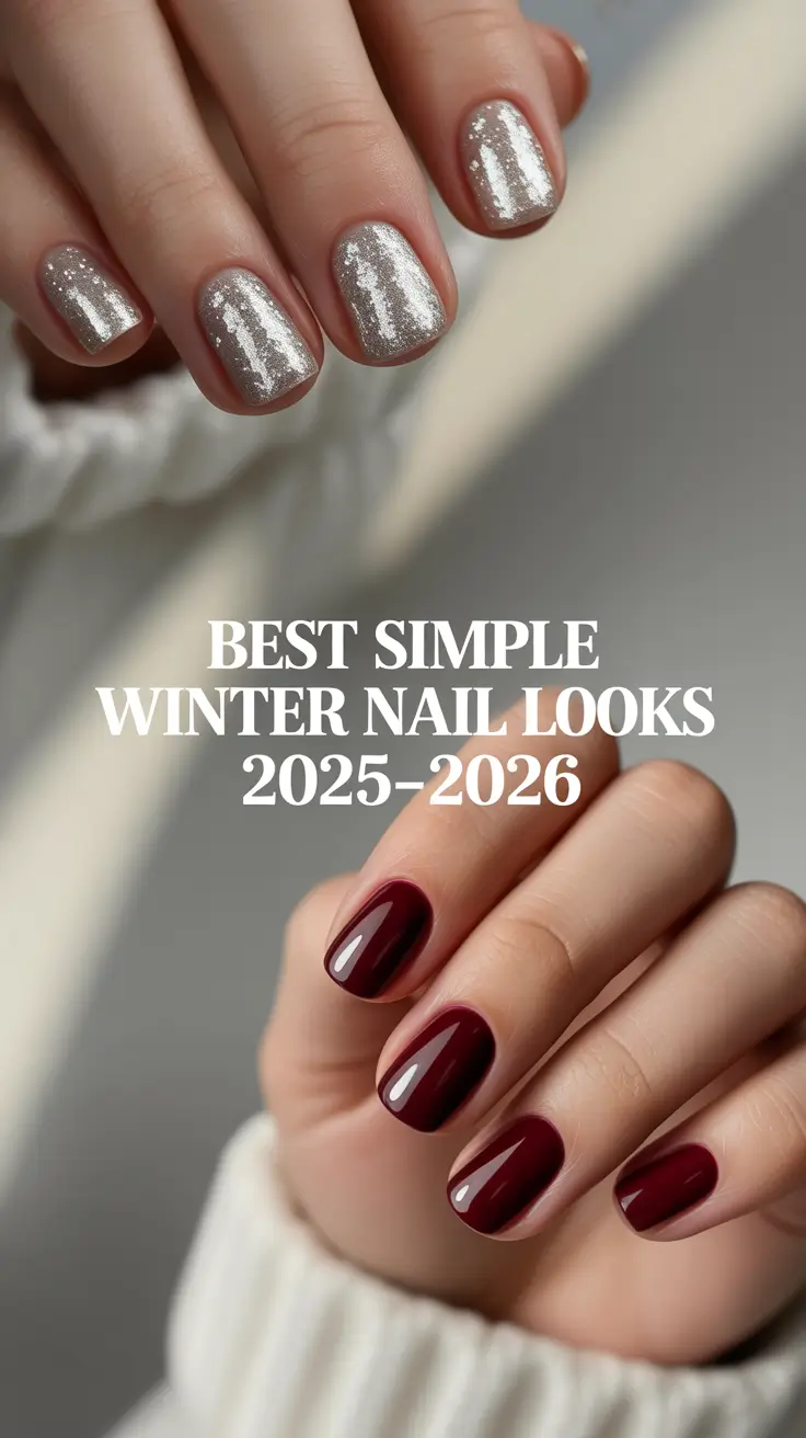 Best Simple Winter Nail Looks 2025–2026: Cute, Cozy & Chic Designs You’ll Love This Season