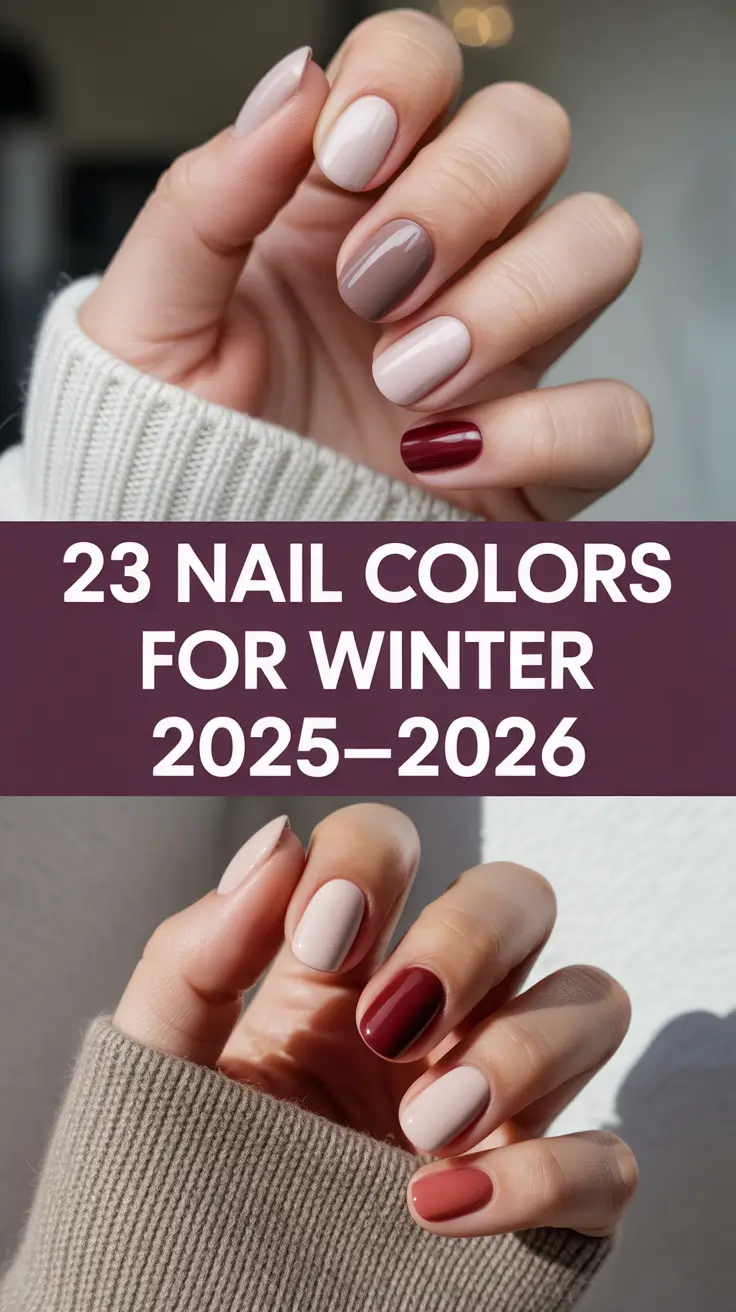 Nail Colors for Winter 2025–2026: Chic Gel, Acrylic & Short Designs to Try This Season