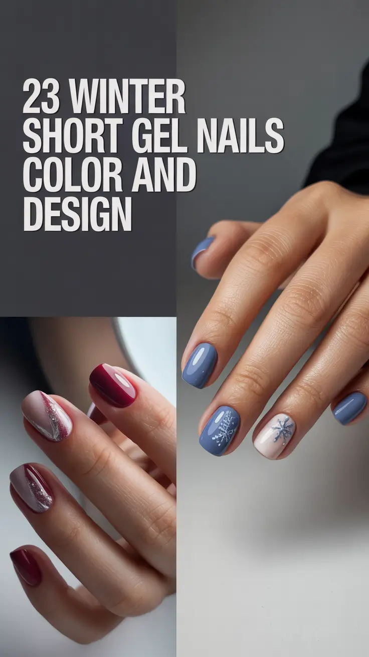 Winter Short Gel Nails Color and Design: 2025 / 2026 — The Most Stylish Ideas for Short Soft Gel Nails