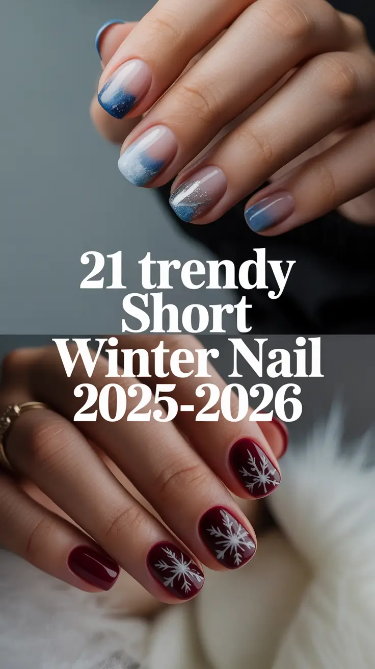 Trendy Short Winter Nail 2025–2026: Cute & Simple Designs, Inspo, and Color Ideas for the Cold Season