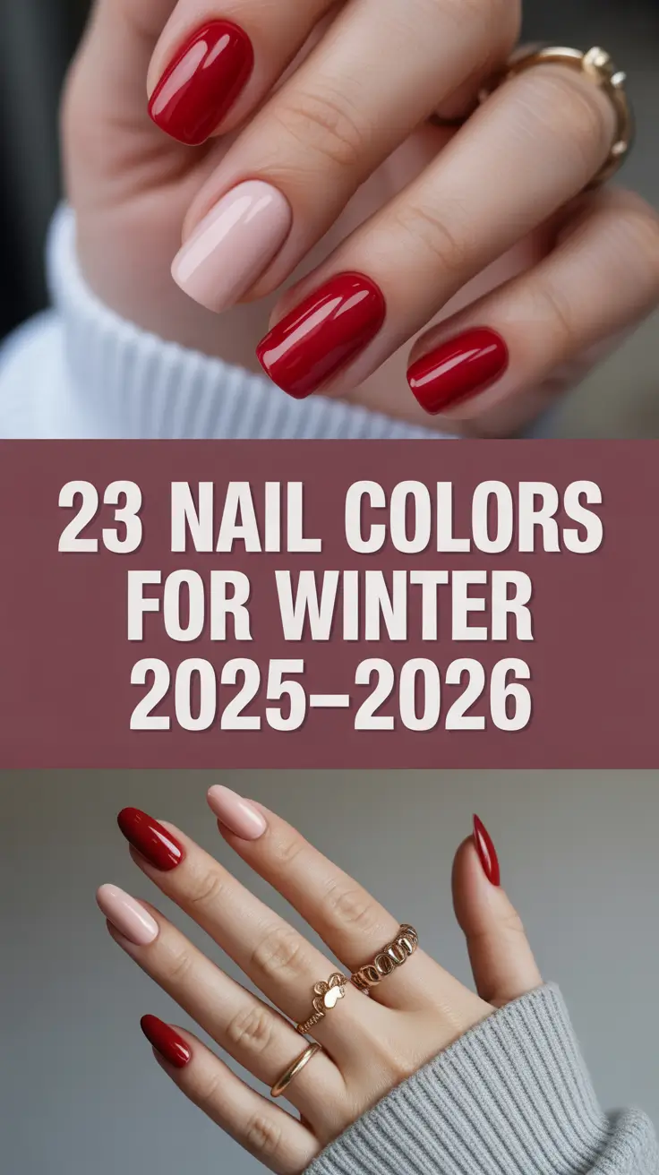 Nail Colors for Winter 2025–2026: Chic Gel, Acrylic & Short Designs to Try This Season