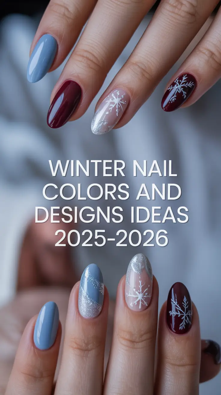 Winter Nail Colors and Designs Ideas 2025–2026: From Cozy Neutrals to Dark Holiday Glam