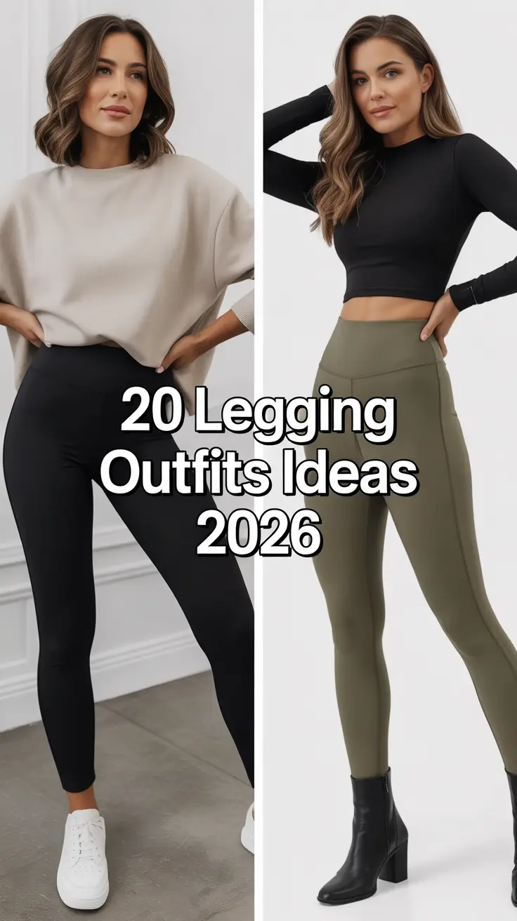 Legging Outfits Ideas 2026: Stylish Ways to Wear Black, Brown & Flared Leggings This Year