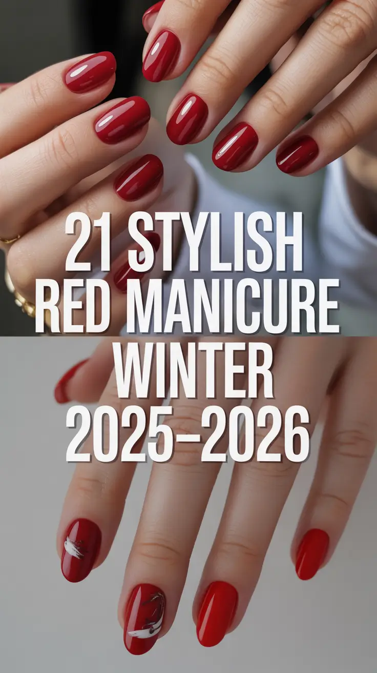 Stylish Red Manicure Winter 2025–2026: Chic Designs, Inspo & Seasonal Nail Ideas