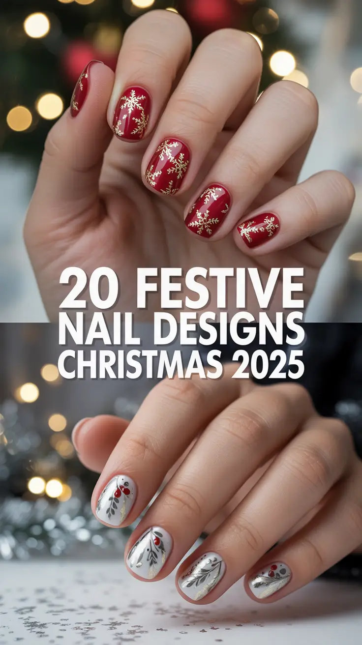 Festive Nail Designs Christmas 2025: Sparkly, Simple & Stunning Holiday Ideas