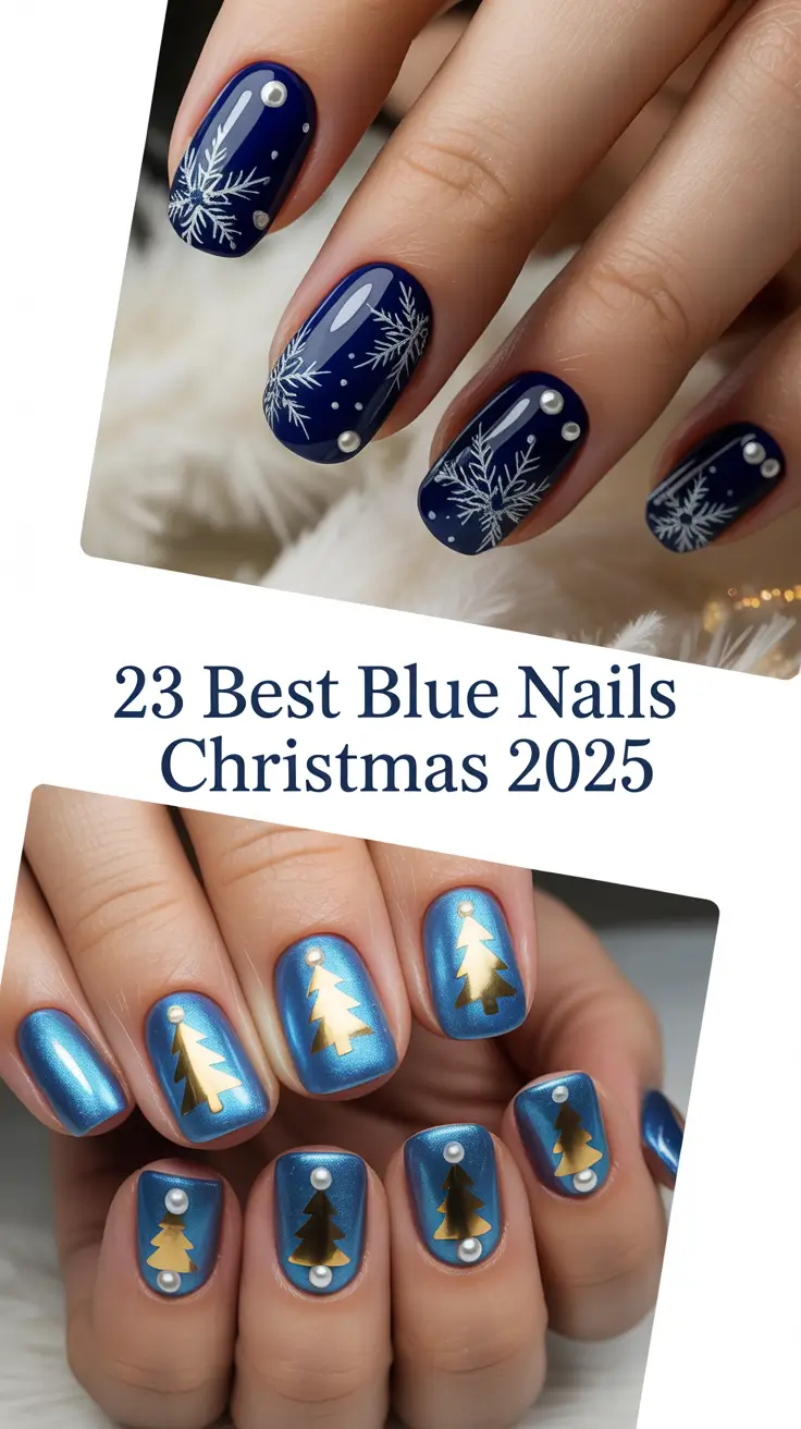 Best Blue Nails Christmas 2025: Icy, Sparkly & Stylish Winter Designs to Try Now