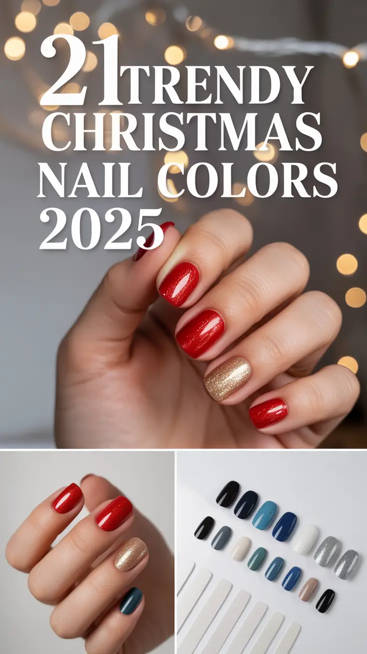 Trendy Christmas Nail Colors 2025: Best Winter Gel & Dip Ideas for a Magical Holiday Look
