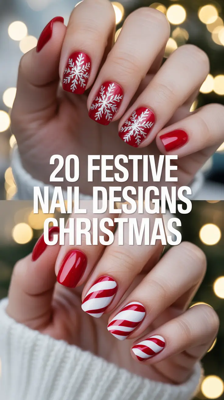 Festive Nail Designs Christmas 2025: Sparkly, Simple & Stunning Holiday Ideas