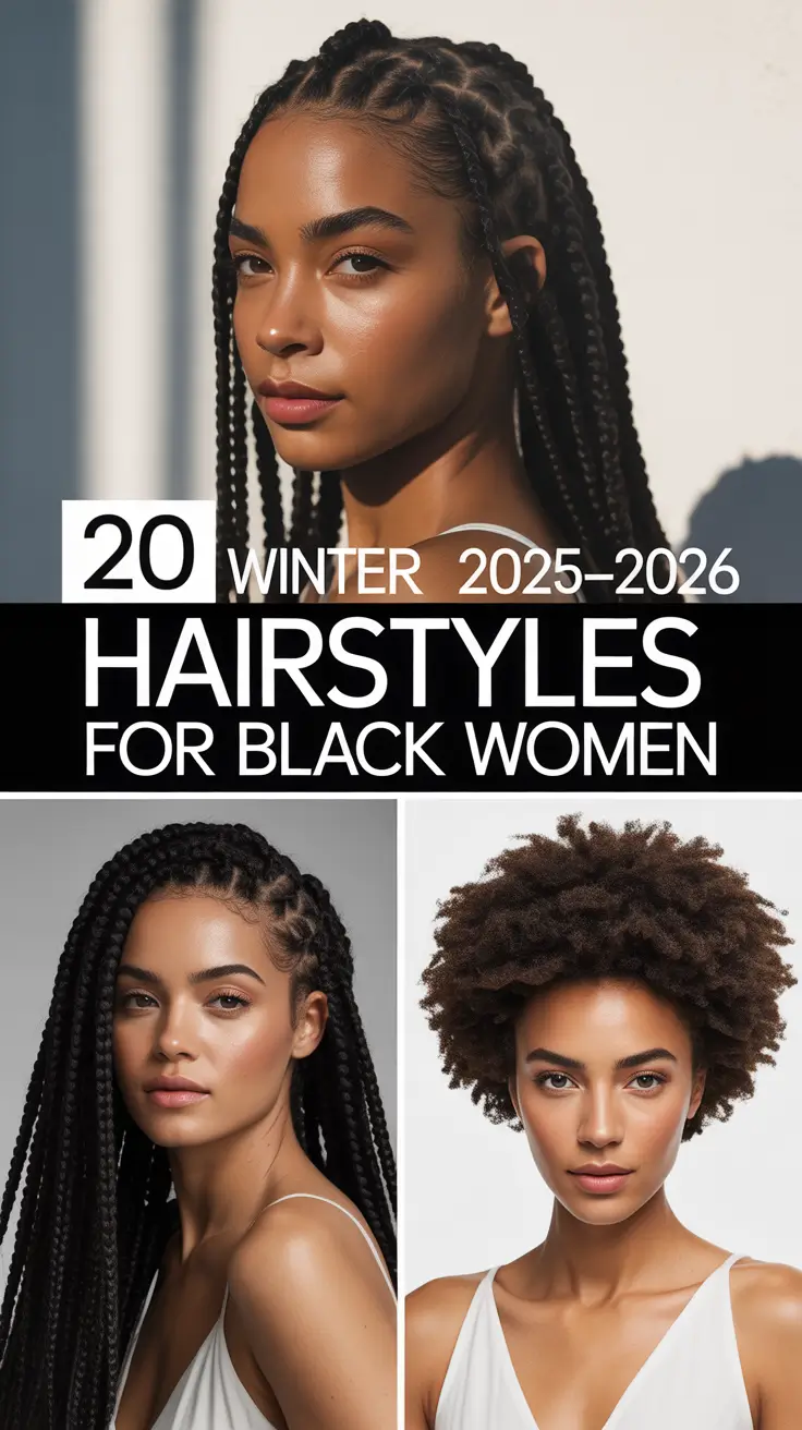 Winter 2025–2026 Hairstyles for Black Women: Chic Cuts, Braids & Elegant Winter Looks