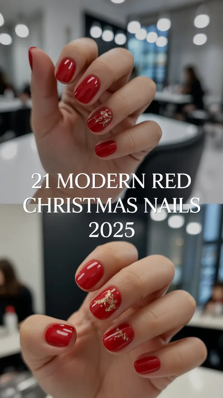 Modern Red Christmas Nails 2025: Trendy, Classy & Sparkly Holiday Designs