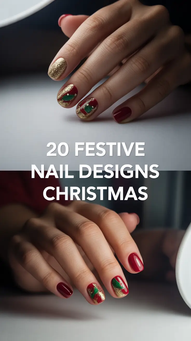 Festive Nail Designs Christmas 2025: Sparkly, Simple & Stunning Holiday Ideas