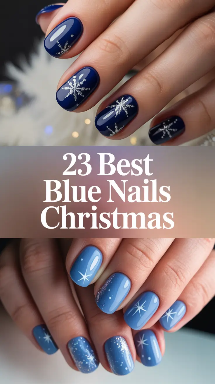 Best Blue Nails Christmas 2025: Icy, Sparkly & Stylish Winter Designs to Try Now