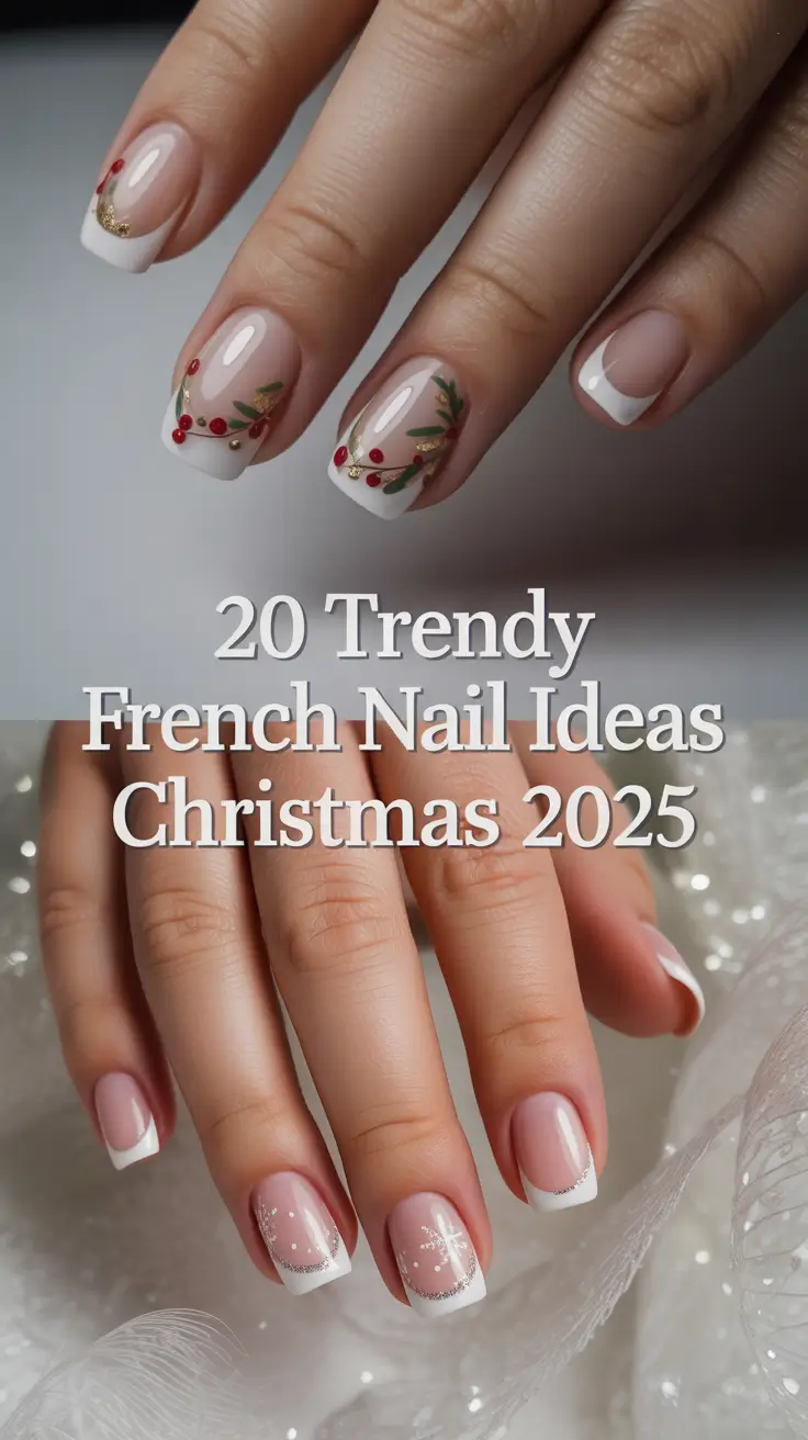 Trendy French Nail Ideas Christmas 2025: Classy & Creative Holiday Designs