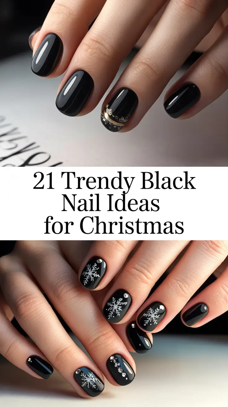 Trendy Black Nail Ideas for Christmas 2025: Elegant Winter Designs You’ll Love