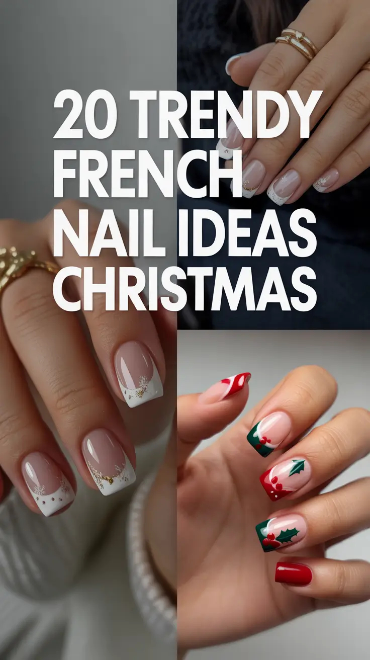 Trendy French Nail Ideas Christmas 2025: Classy & Creative Holiday Designs