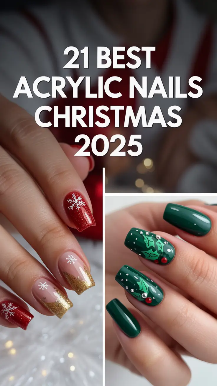 Best Acrylic Nails Christmas 2025: Trendy Winter Designs in Red, Green & White