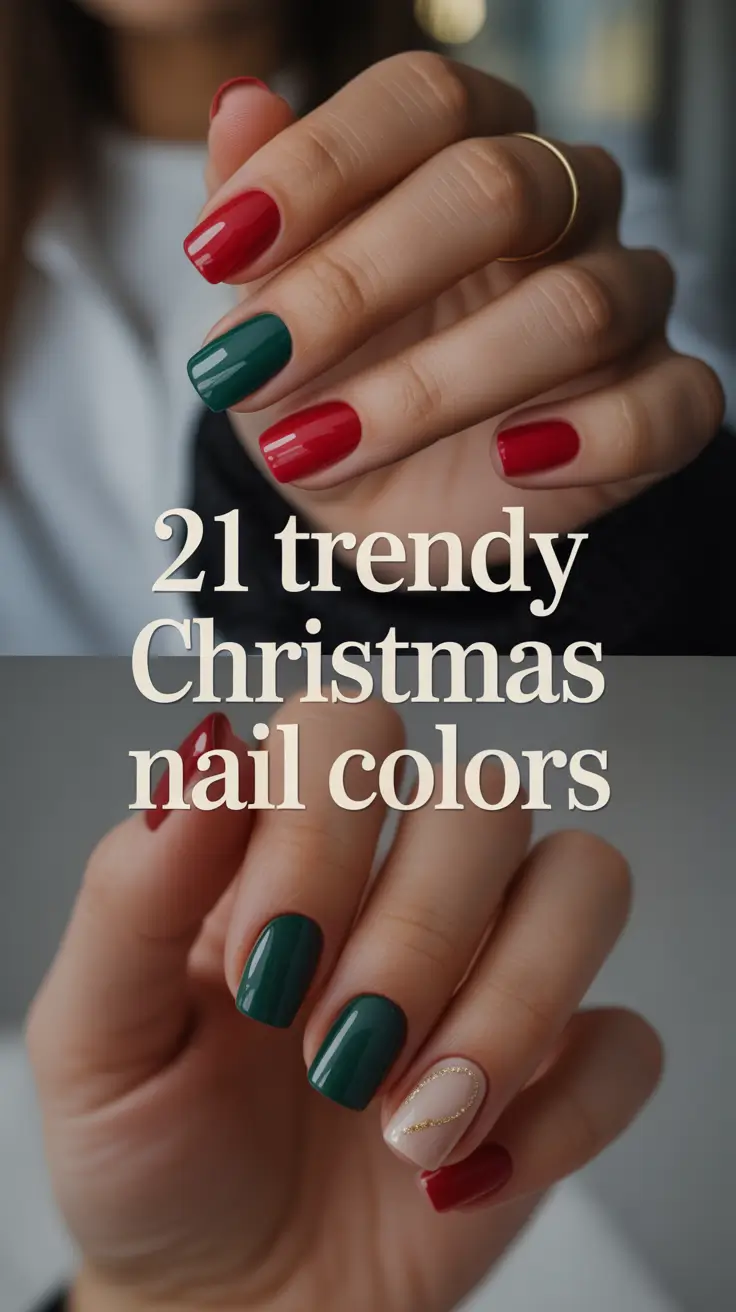 Trendy Christmas Nail Colors 2025: Best Winter Gel & Dip Ideas for a Magical Holiday Look