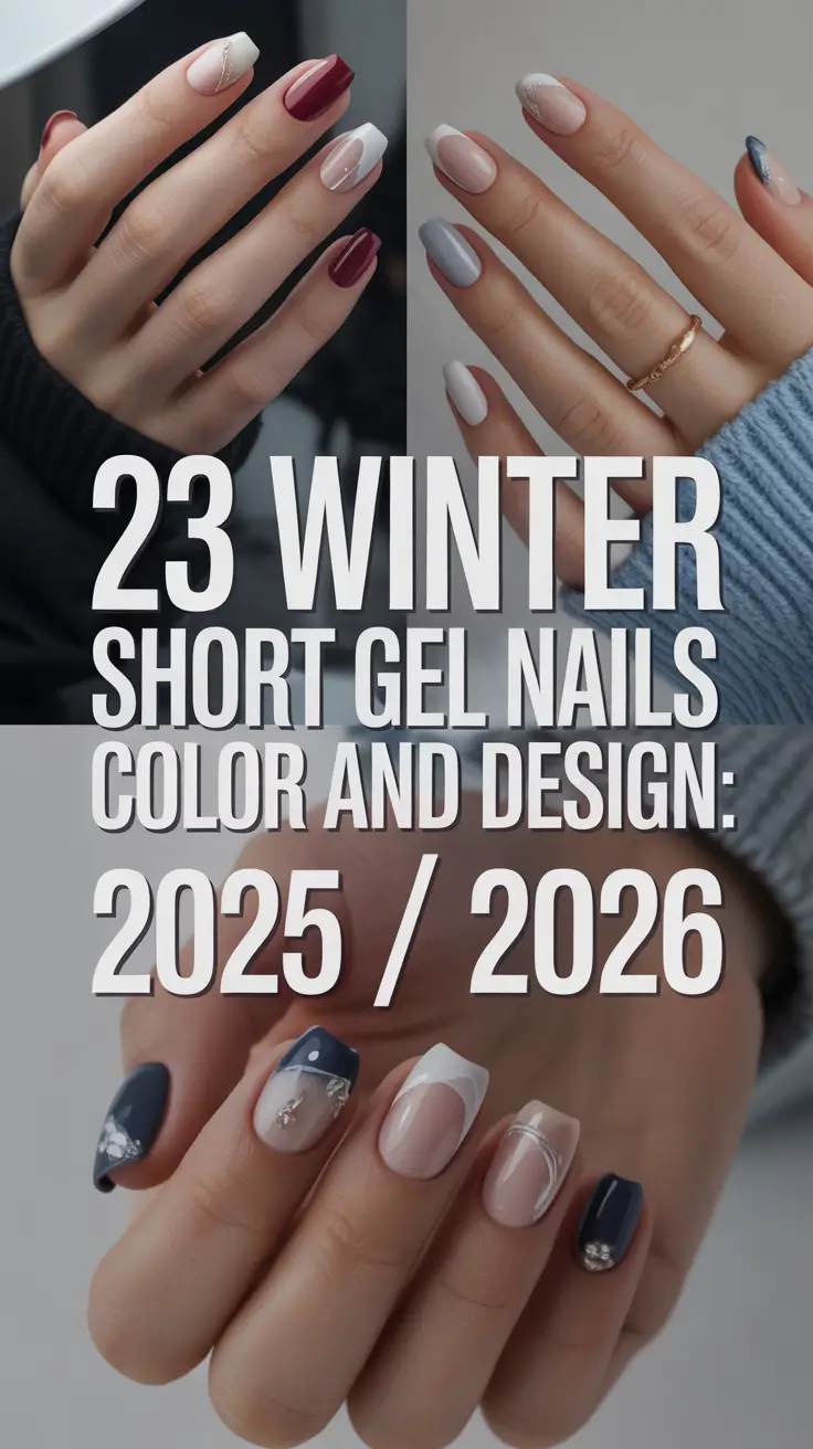 Winter Short Gel Nails Color and Design: 2025 / 2026 — The Most Stylish Ideas for Short Soft Gel Nails