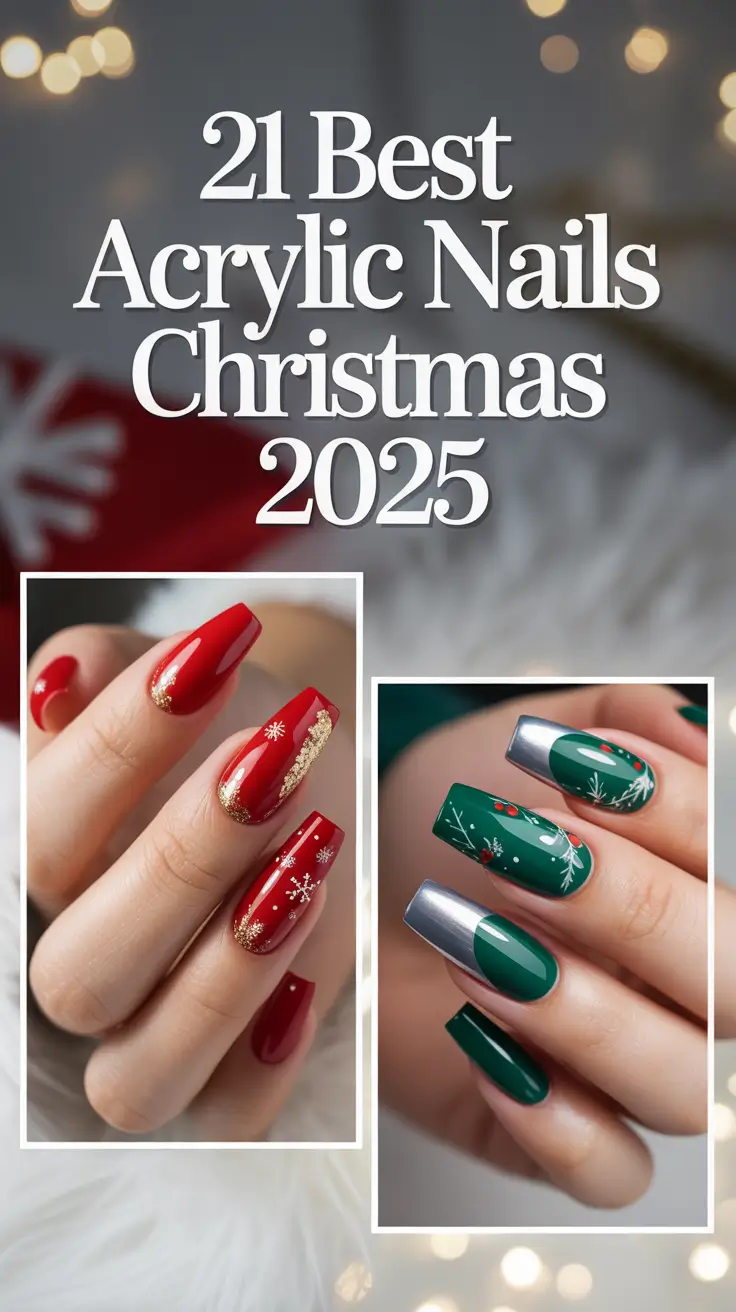 Best Acrylic Nails Christmas 2025: Trendy Winter Designs in Red, Green & White