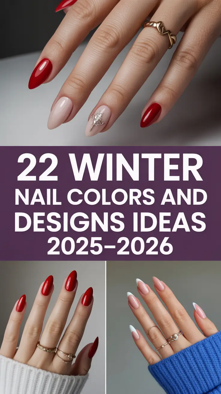 Winter Nail Colors and Designs Ideas 2025–2026: From Cozy Neutrals to Dark Holiday Glam