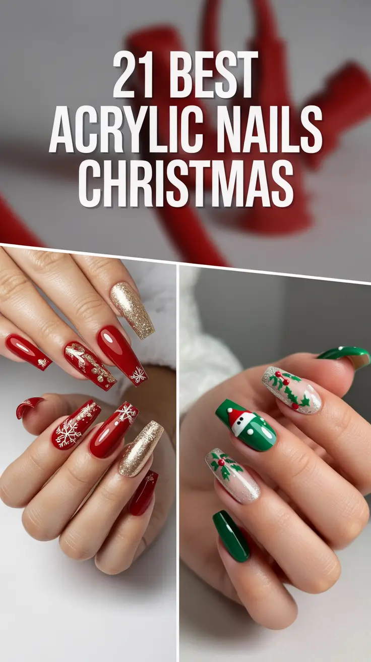 Best Acrylic Nails Christmas 2025: Trendy Winter Designs in Red, Green & White