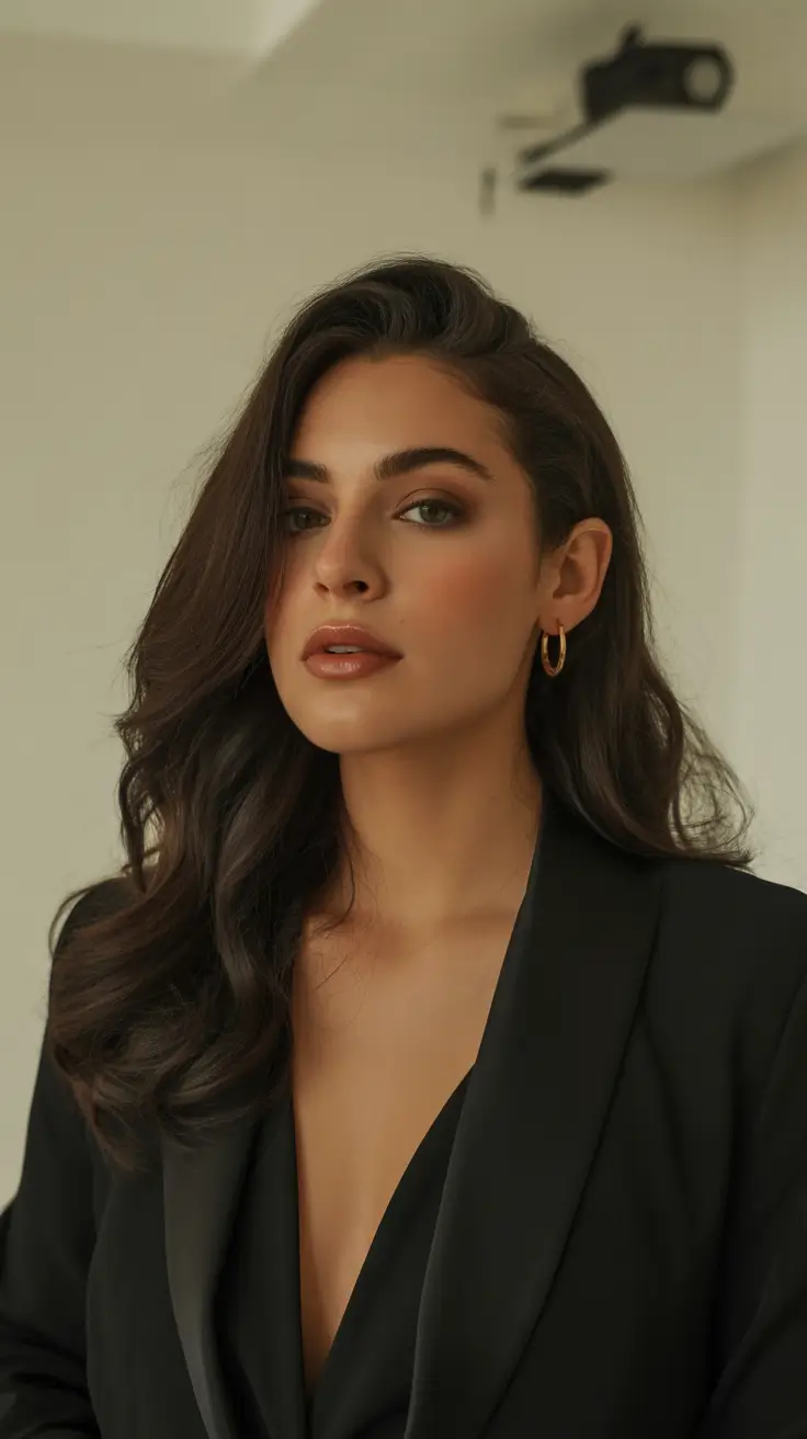 Stylish Hair Colors & Haircuts Winter 2025-2026 Voluminous Side-Part Glamour