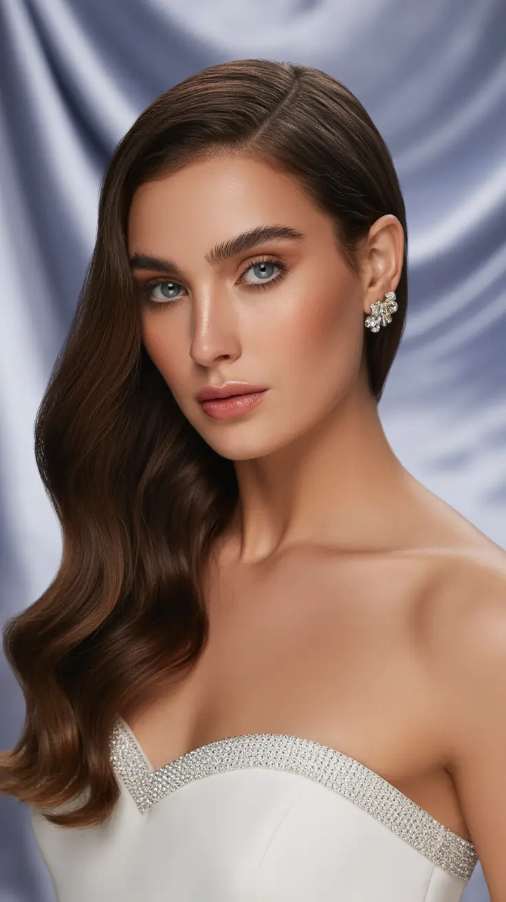 Stylish Hair Colors & Haircuts Winter 2025-2026 Classic Hollywood Side-Swept Glamour