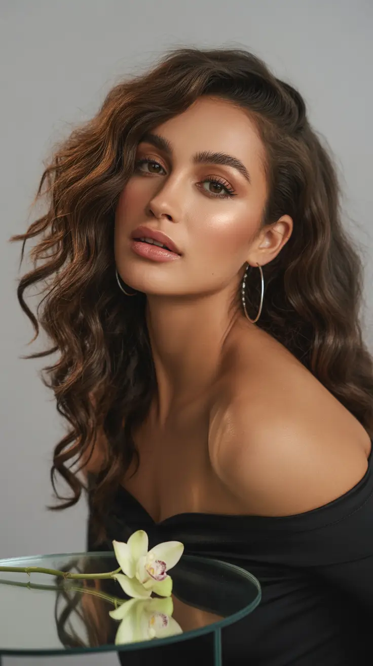Stylish Hair Colors & Haircuts Winter 2025-2026 Romantic Winter Curls with Glow
