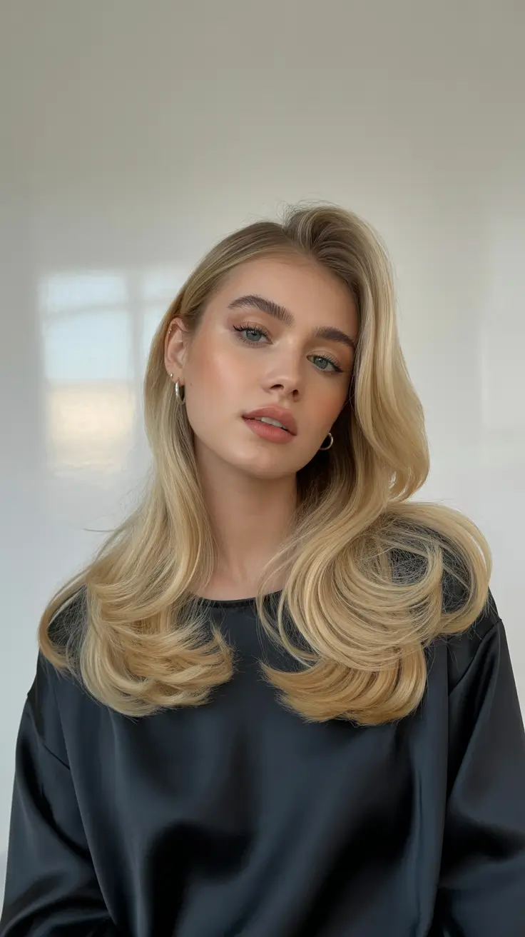 Stylish Hair Colors & Haircuts Winter 2025-2026 Voluminous Blonde Blowout