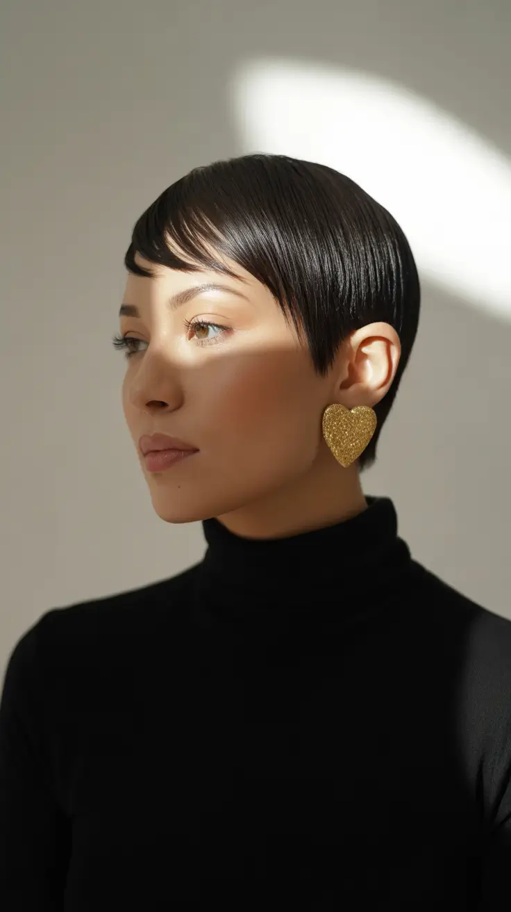 Stylish Hair Colors & Haircuts Winter 2025-2026 Chic Cropped Pixie with Glossy Finish