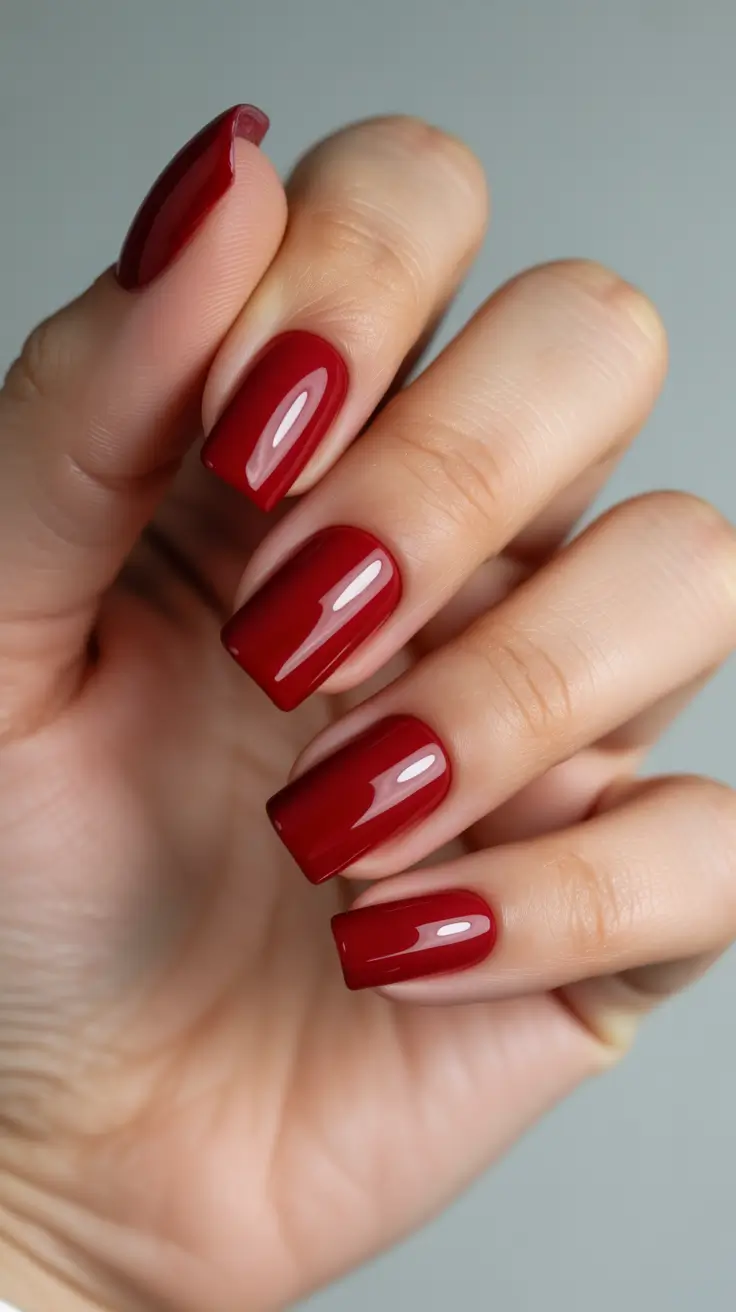 Stylish Red Manicure Winter 2025-2026 Deep Wine Perfection