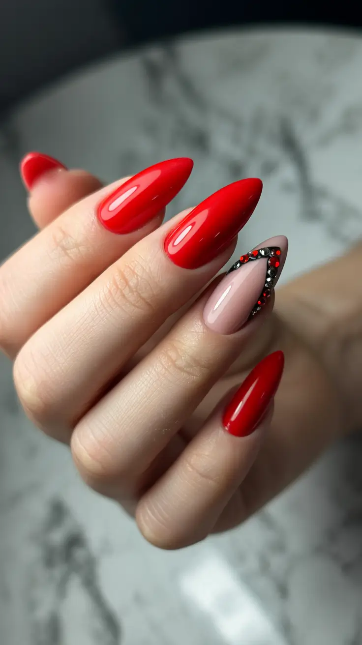 Stylish Red Manicure Winter 2025-2026 Glam Cherry Shine
