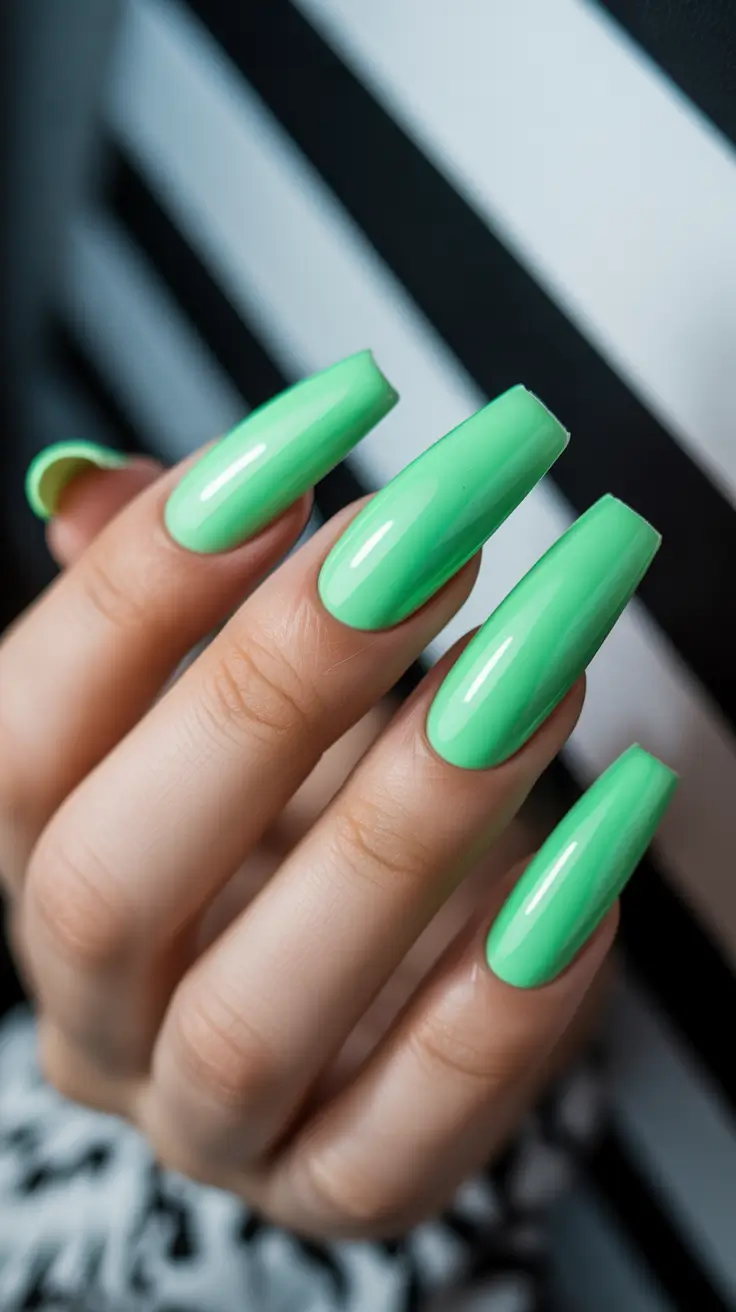Trendy Christmas Nail Colors 2025 Minty Fresh Energy
