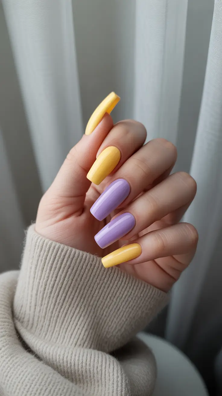 Trendy Christmas Nail Colors 2025 Honey & Lilac Harmony