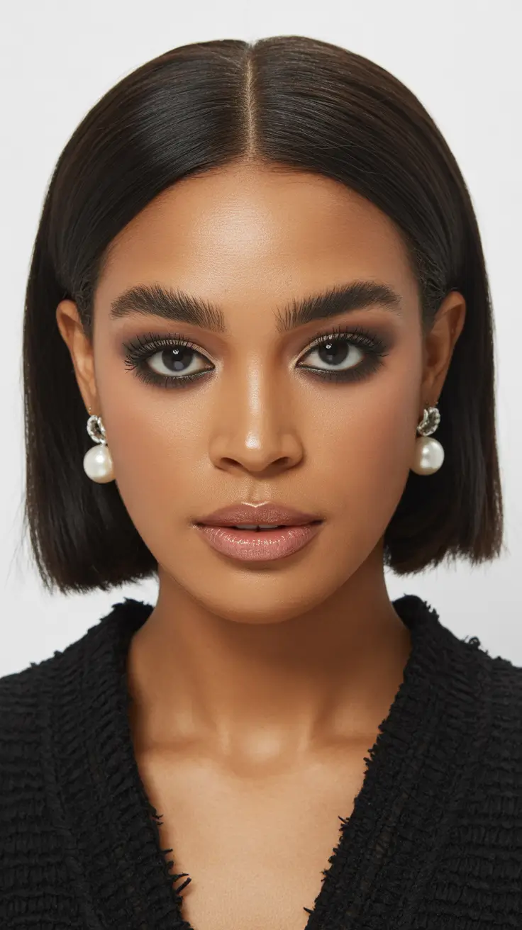 Winter 2025-2026 Hairstyles for Black Women Sharp and Sleek Bob