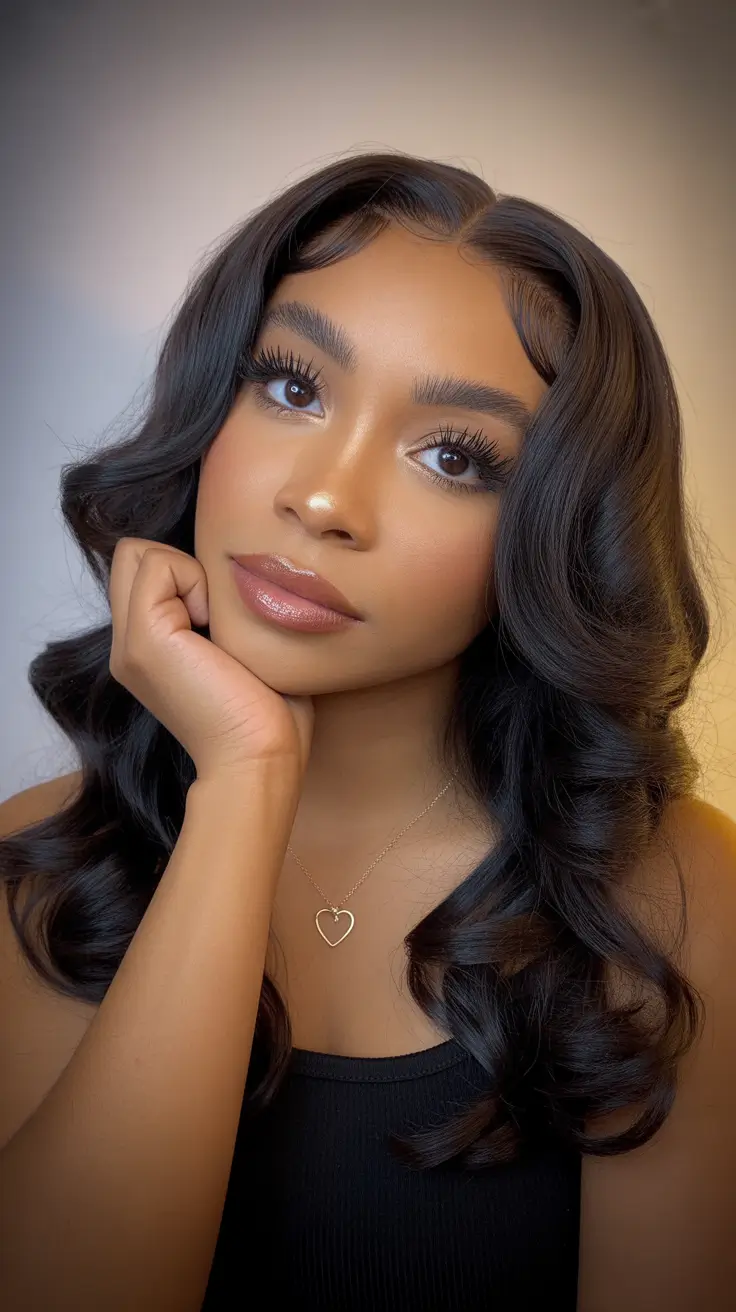 Winter 2025-2026 Hairstyles for Black Women Soft Romantic Waves