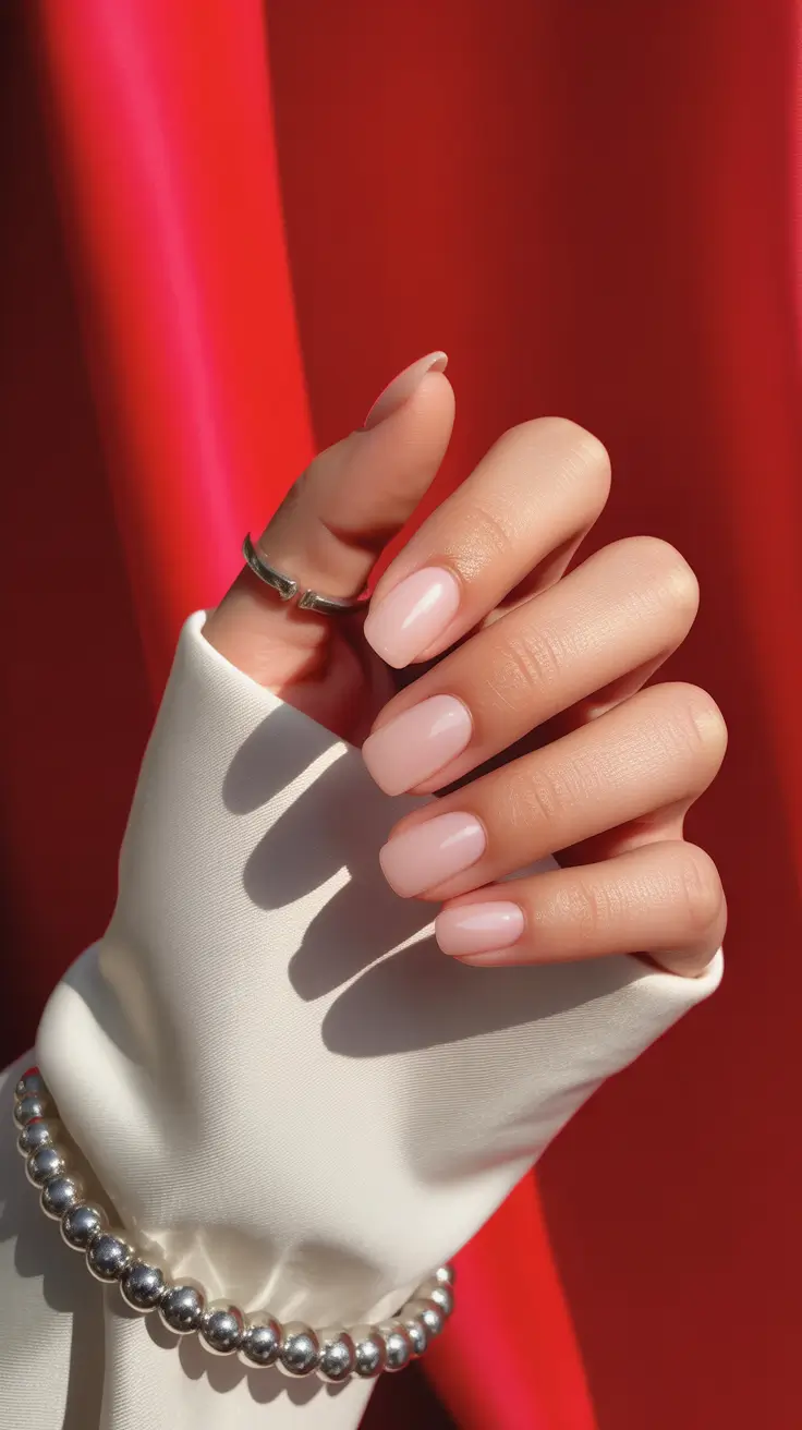 Winter 2025-2026: Nails Ideas Soft Ballet Pink