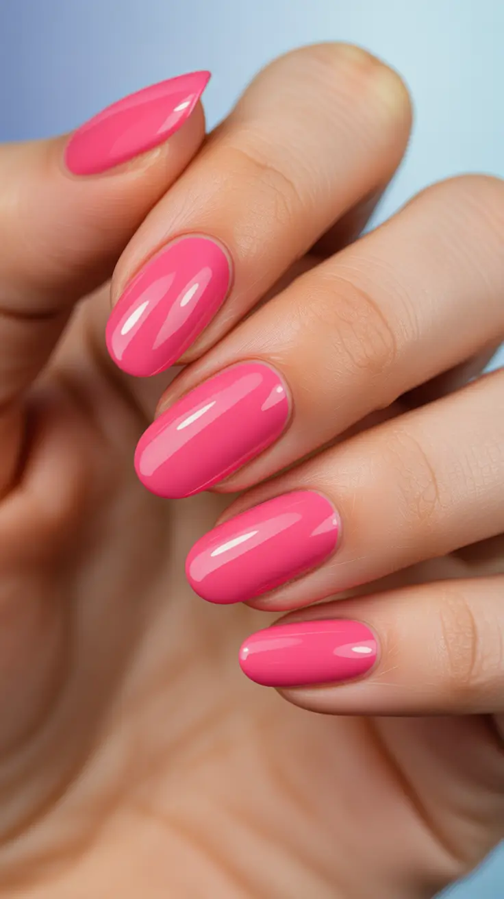 Winter 2025-2026: Nails Ideas Candy Pop Fuchsia