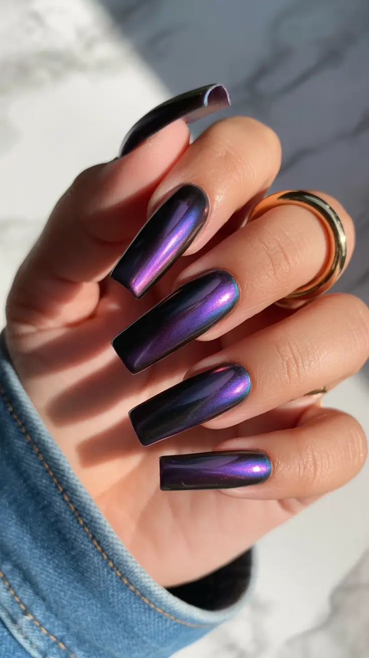 Winter 2025-2026: Nails Ideas Galaxy Chrome Drama