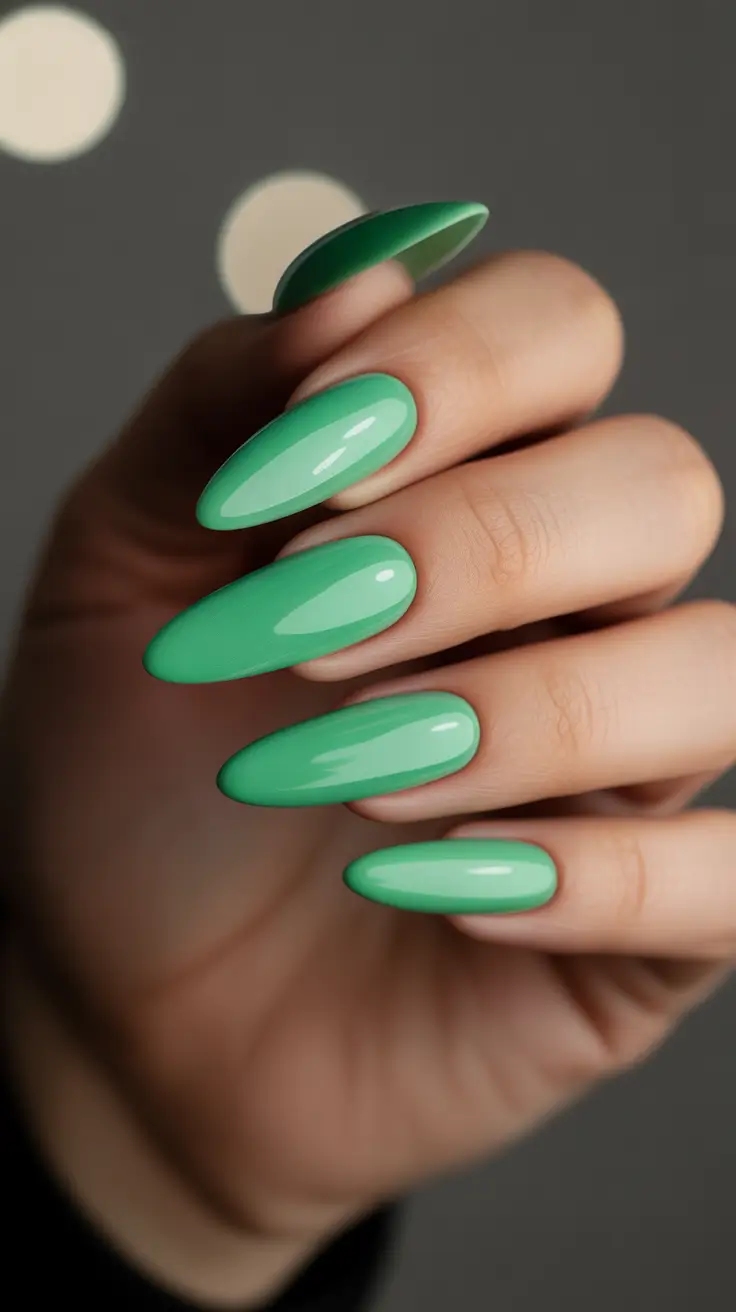 Winter 2025-2026: Nails Ideas Minty Fresh Almond