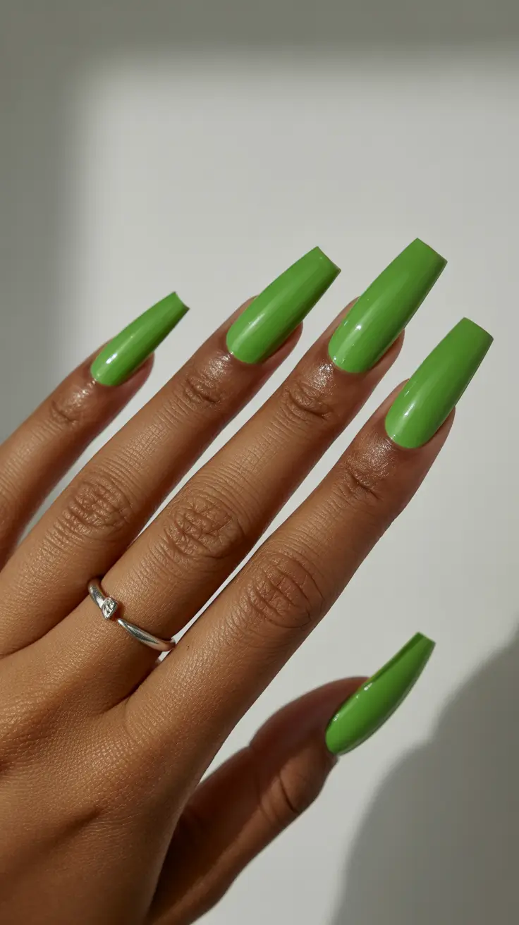 Winter Nail Colors and Designs Ideas 2025-2026 Apple Frost Green