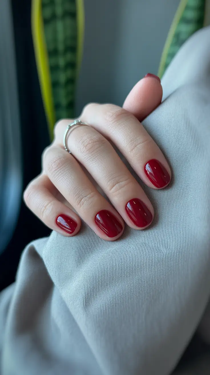 Winter Nail Colors and Designs Ideas 2025-2026 Cranberry Classic